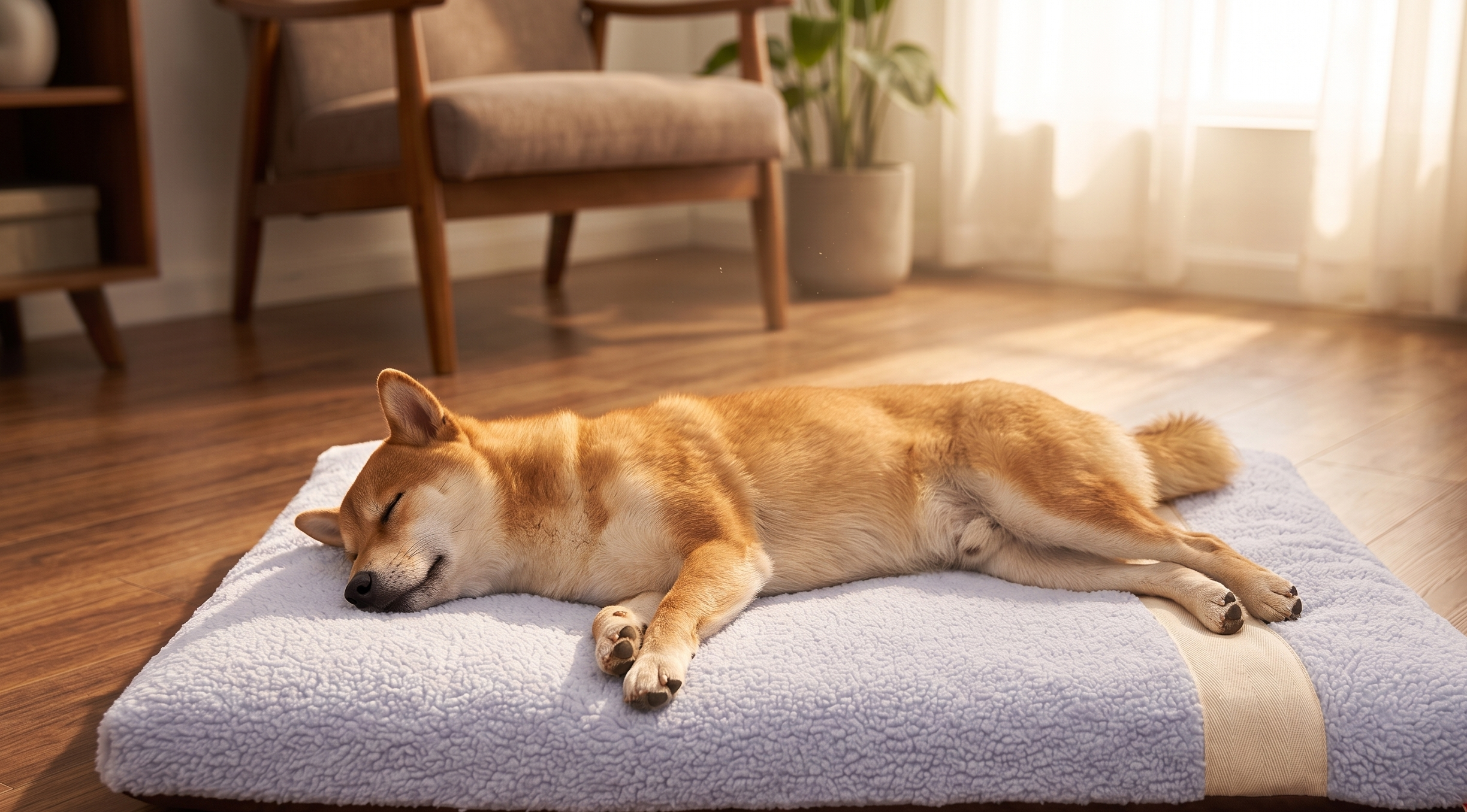 PawComfort CloudRest™ — Extra-Thick Faux-Fur Plush Mat Bed for Dogs Who Love to Stretch Out