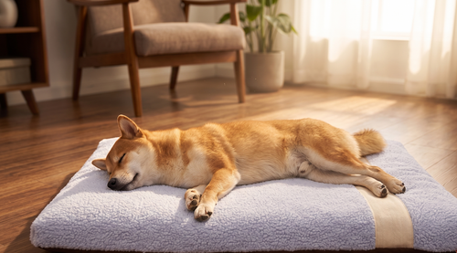 PawComfort CloudRest™ — Extra-Thick Faux-Fur Plush Mat Bed for Dogs Who Love to Stretch Out