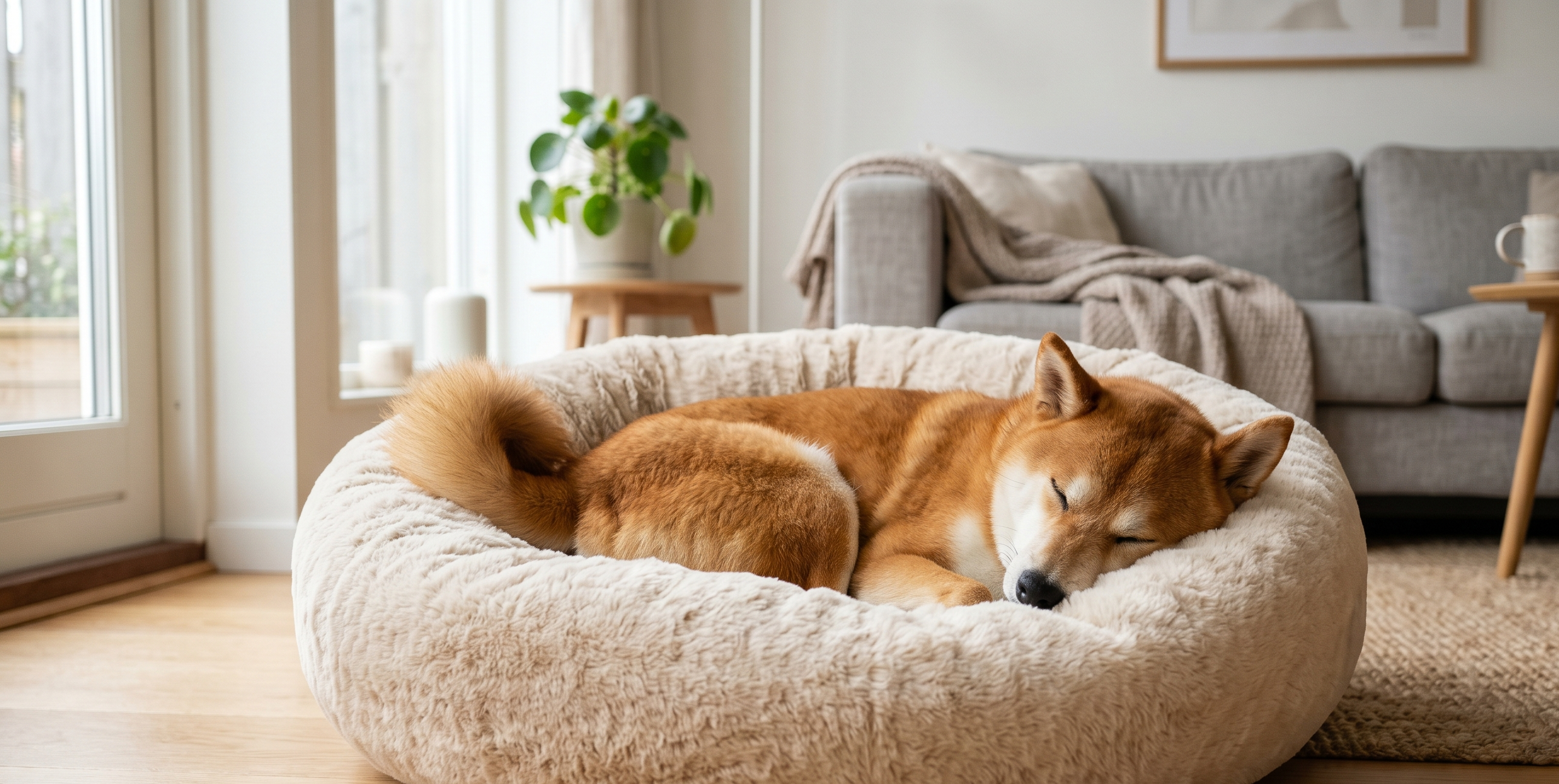 PawComfort DreamNest™ — Deep-Dish Bolster Donut Bed for Dogs (Machine Washable)