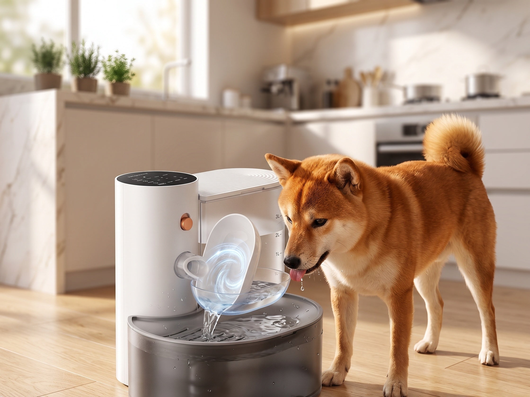 PawComfort HydroFlow™ — Cordless 3L Pet Water Fountain with Triple Filtration & LED Low-Water Alert