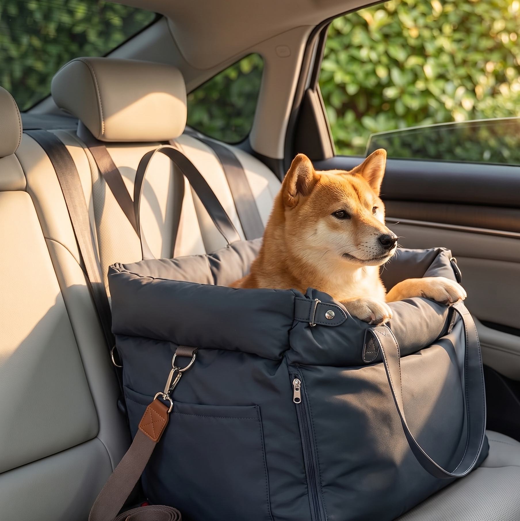 PawComfort SafeRide™ — Elevated Car Booster Seat & Travel Kennel for Dogs